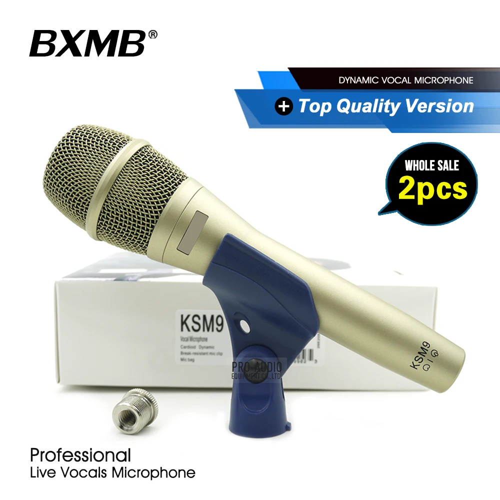 

2pcs/Lot Top Quality KSM9 Super-cardioid Professional Dynamic Wired Microphone KSM9C Mic For Stage Live Vocal Karaoke Recording