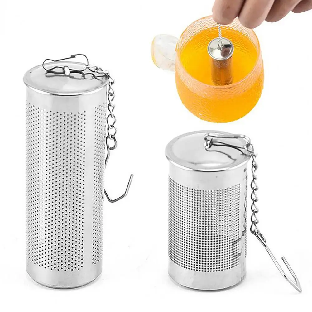 

Tea Infuser with Chain Rustproof Anti-deformed Easy to Clean Spill Resistant Even Drainage Stainless Steel Fine Mesh Tea Filter1