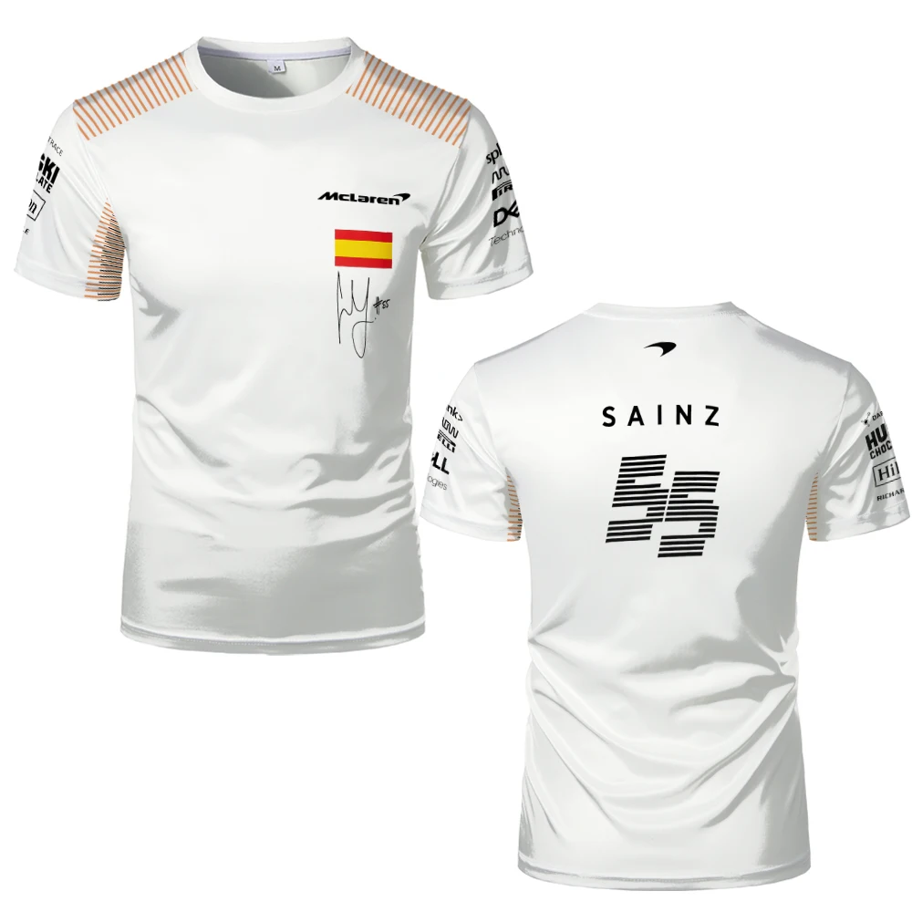 

Summer Hot Selling McLaren T-shirt F1 McLaren Racing Short Sleeve Fashion Formula One Racing Top Men's and Women's 3D Leisure