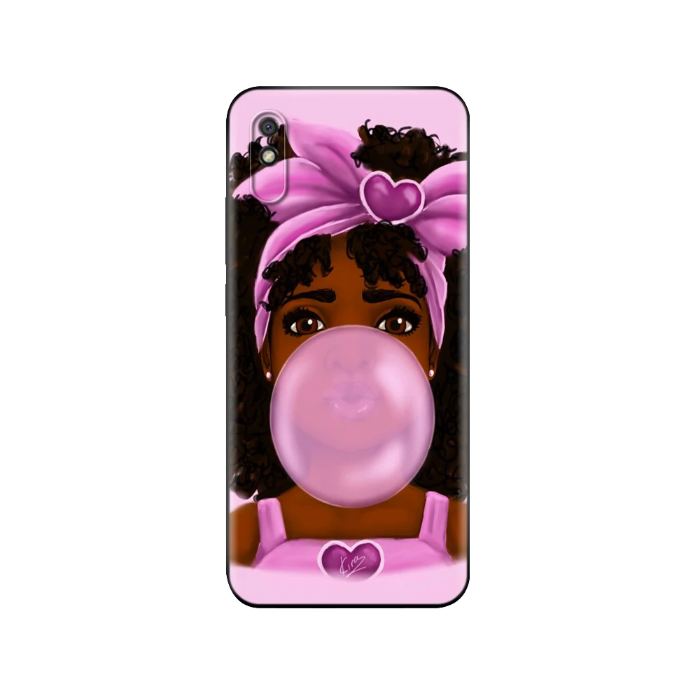 Черный чехол из ТПУ для Xiaomi Redmi 7A 8 8A 9 9A 9C Note 8T Pro T 9S 2bunz Melanin Poppin Aba | Мобильные