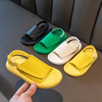 2022 summer girls fashion candy color sports baby sandals korean version childrens soft bottom beach shoes boys half slippers