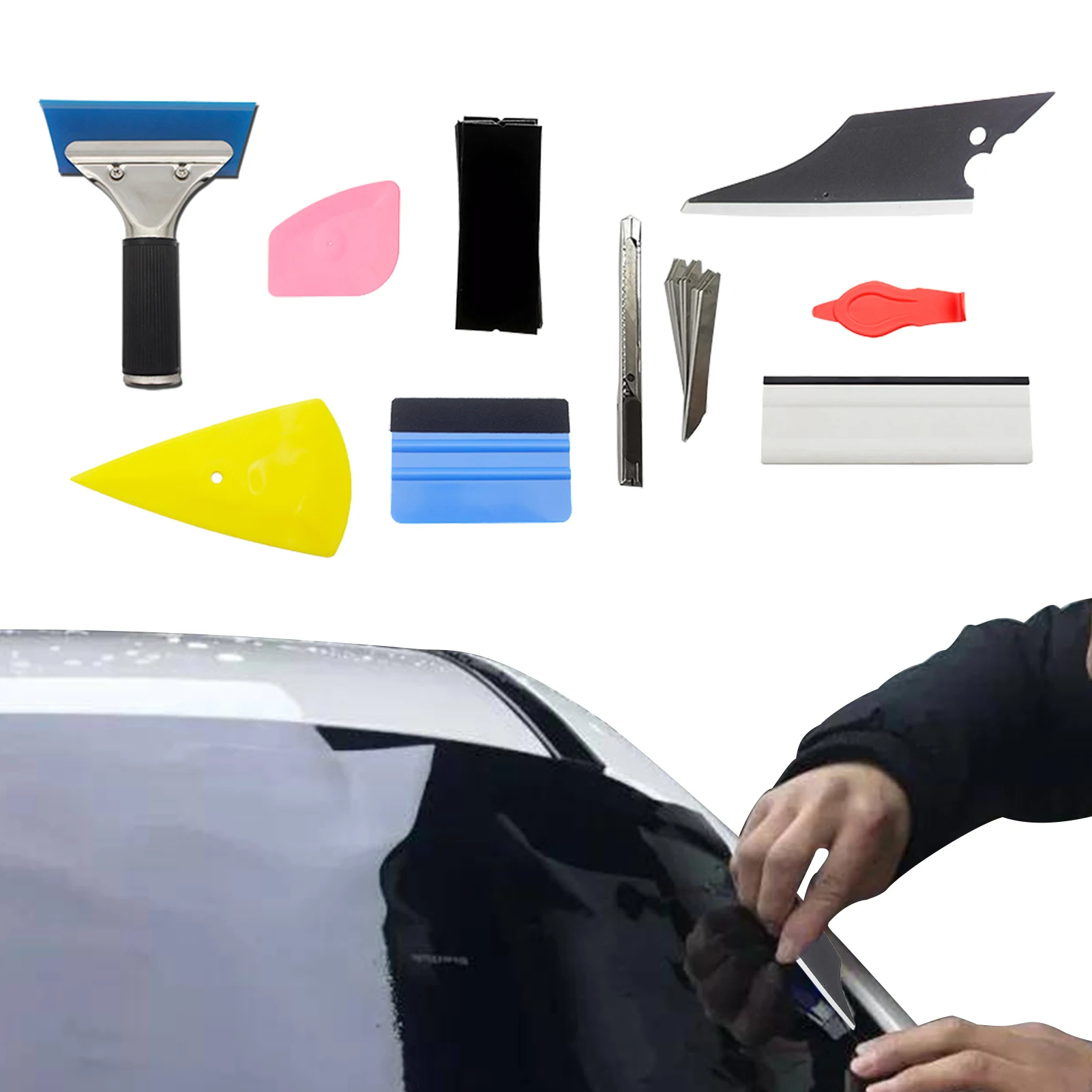 

Vehicle Window Tint Kit Tinting Tools Set Easy To Operate Car Color Changing And Filming Tool For Car Window Wrapping
