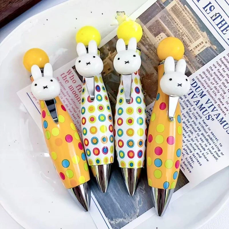 Фото Аниме-ручка Miffy: шариковая, гелевая, с кнопочным механизмом, для подписи, красивая, мультяшная, хит продаж, оптом, практичная, отличный подарок №5