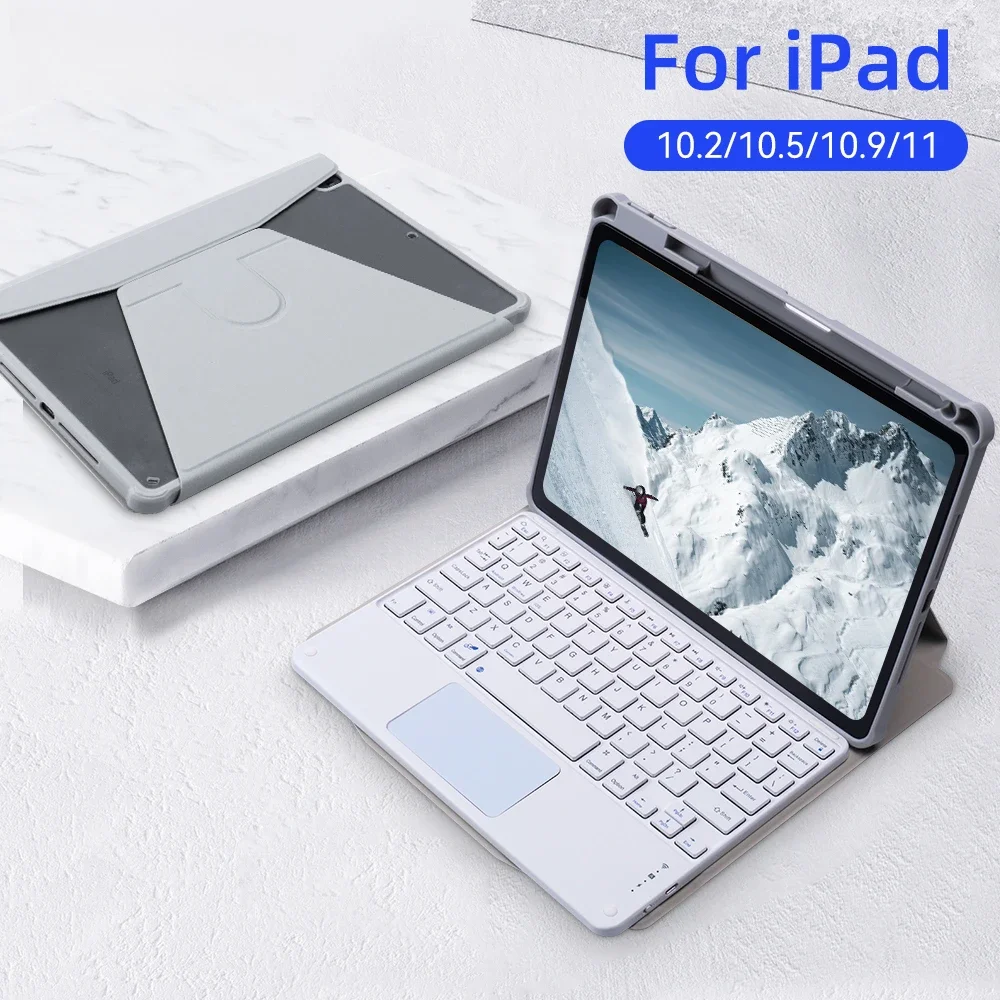 

Touchpad Keyboard Case For iPad 10th Generation For iPad Pro 11 Air 4 Air 5 10.9 Air 3 Pro 10.5 7/8/9th 10.2 Protective Cover