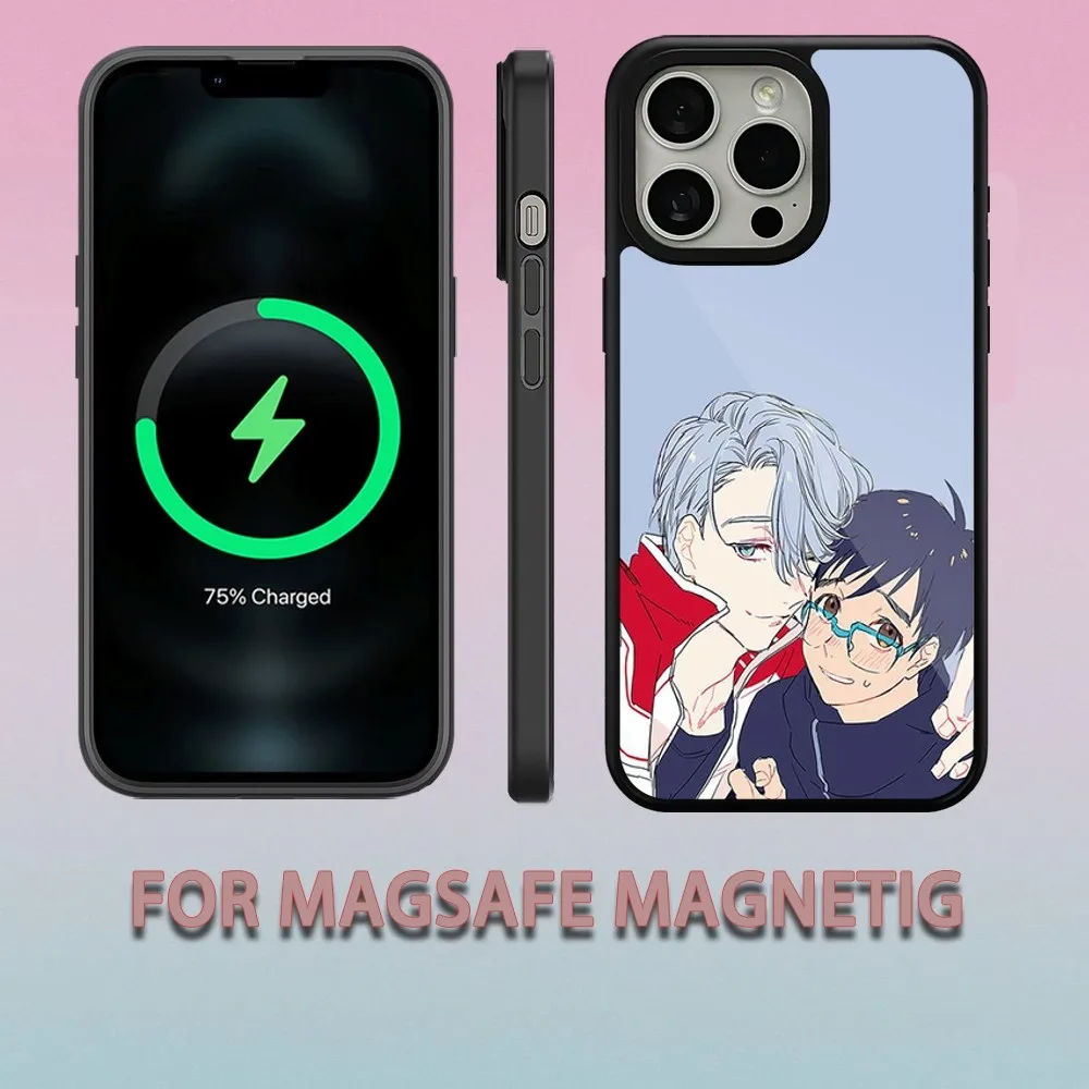 Yuri на lce чехол для телефона iPhone 15 14 13 12 11 Pro Max Plus Magsafe Магнитный беспроводной