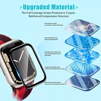 3d tempered glass for apple watch band 41mm 45mm 4238mm film screen protector accessories iwatch 7 6 5 4 3 se 40mm 44mm 2022