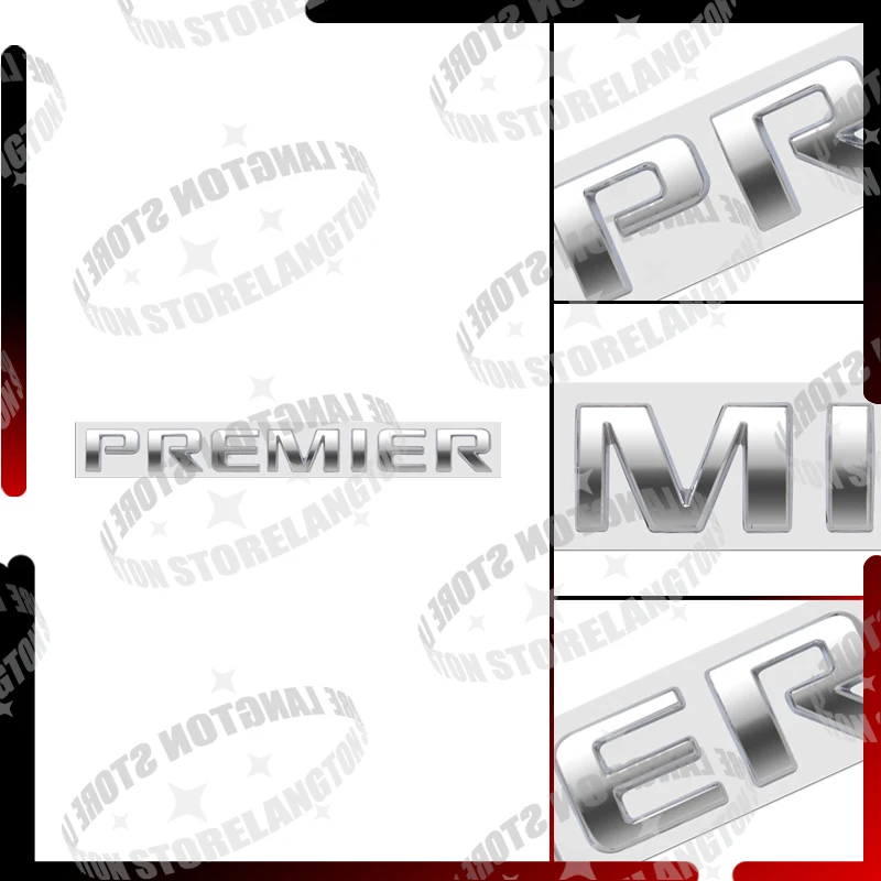 Металлический кузов автомобиля эмблема Premier Letter 3D наклейка хвостовые наклейки