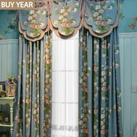 american curtains for living diniing room bedroom light luxury french valance retro pastoral kitchen curtains french window