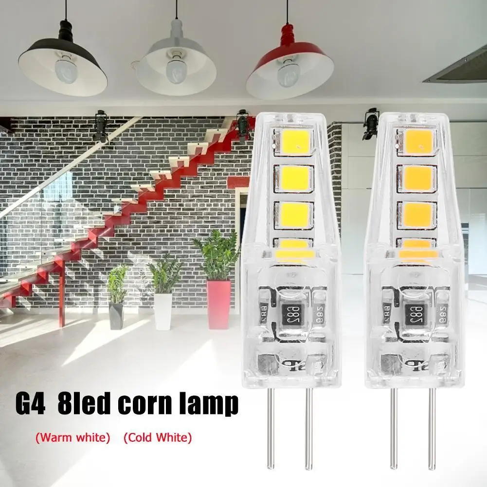 

Highlight G4 SMD2835 8 LED 180LM Chandelier Light Bulb Household 220V Corn Lamp