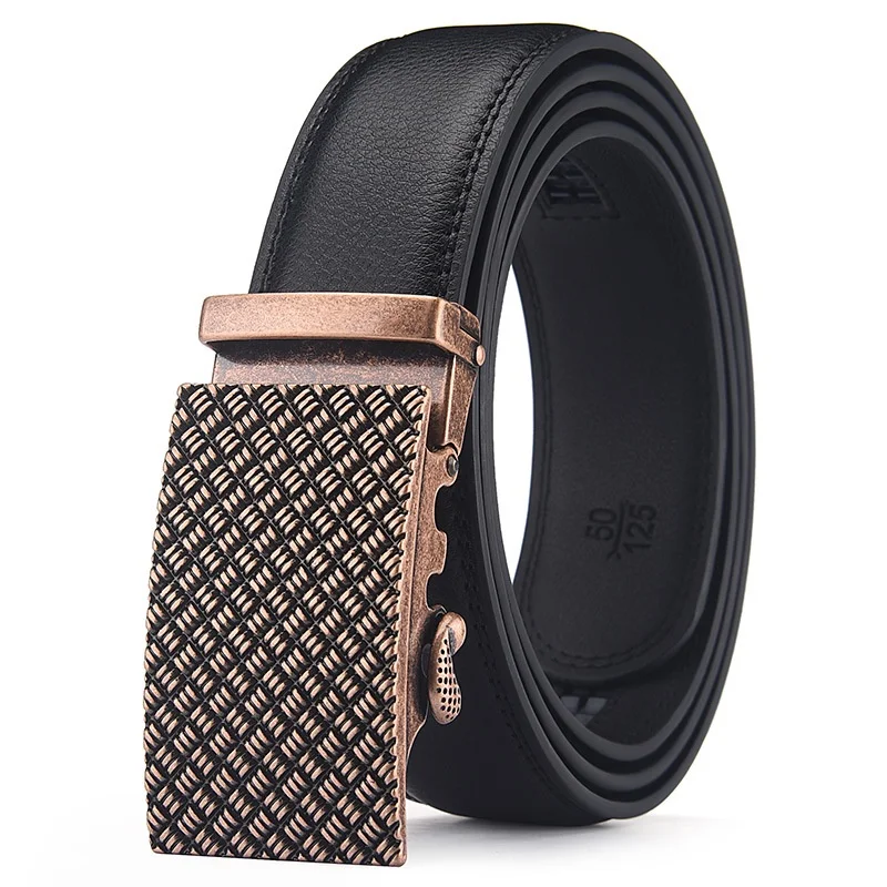 GENODERN Men's Automatic Leather Buckle Belt