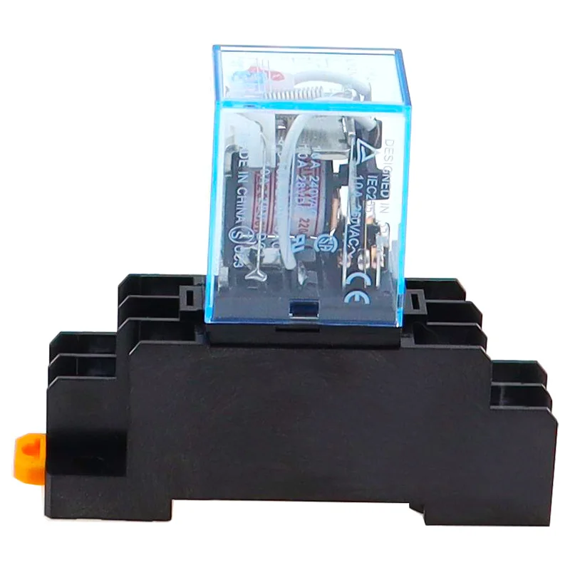 5 комплектов 220 В 10 А реле мощности катушки DPDT LY2NJ HH62P HHC68A-2Z с базой розетки - купить
