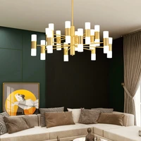 nordic led chandelier h9 all copper pendant lamp e27 base living room dining room bedroom 110 240v indoor lighting