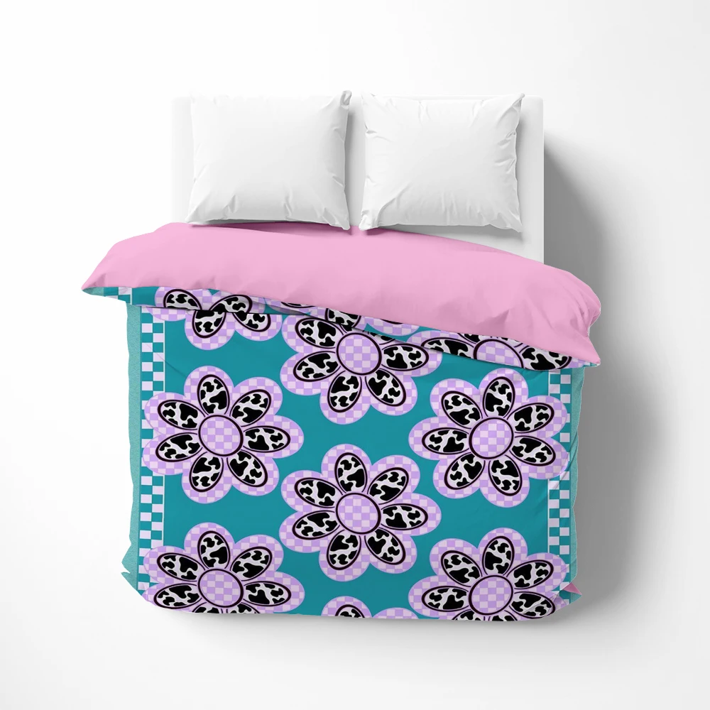 

1Pc Luxury Duvet cover Quilt Cover Blanket/Comfortable Case Bedding 140x200 150x200 135x200 Customized size geometry flower