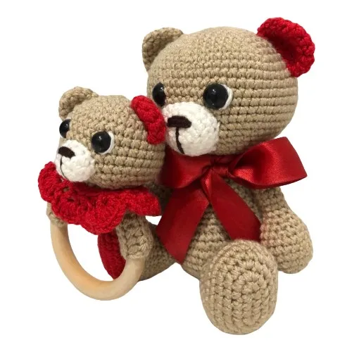 Amigurumi Bear and Rattle Set | Игрушки и хобби