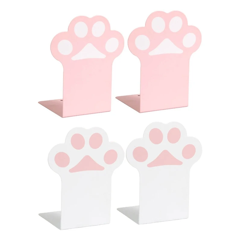 

2022 New Creative Paw Book Ends Stand Metal Bookends Non Skid Sturdy for Students Store Books Files Magazines Newspapers 2X