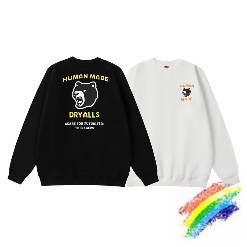 

Human Made Sweatshirts Men Women High Quality Crewneck White Black Hoodie