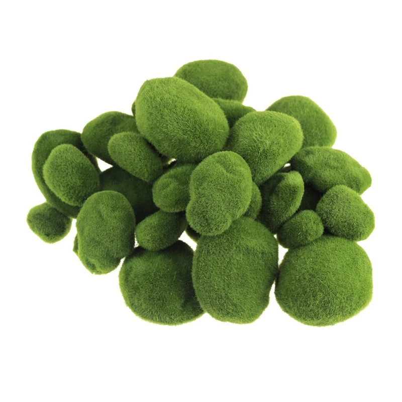 

Искусственные моховые камни разных размеров, 36 шт., Декоративные искусственные камни для цветочных композиций, волшебные сады, террариумы