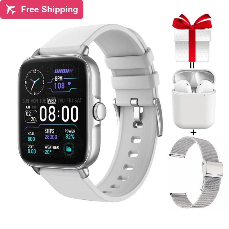 

Smart Watch With Call Funcation Whatsapp Reminder Blood Pressue Oxygen Weather Multi-Sports Smartwatch Men Women For Android IOS