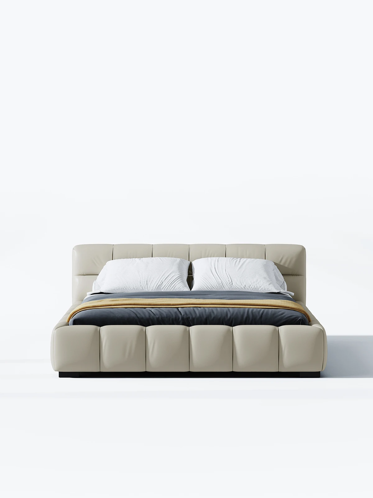 Современный дизайн мебель для главной комнаты спальни деревянная основа кожаная