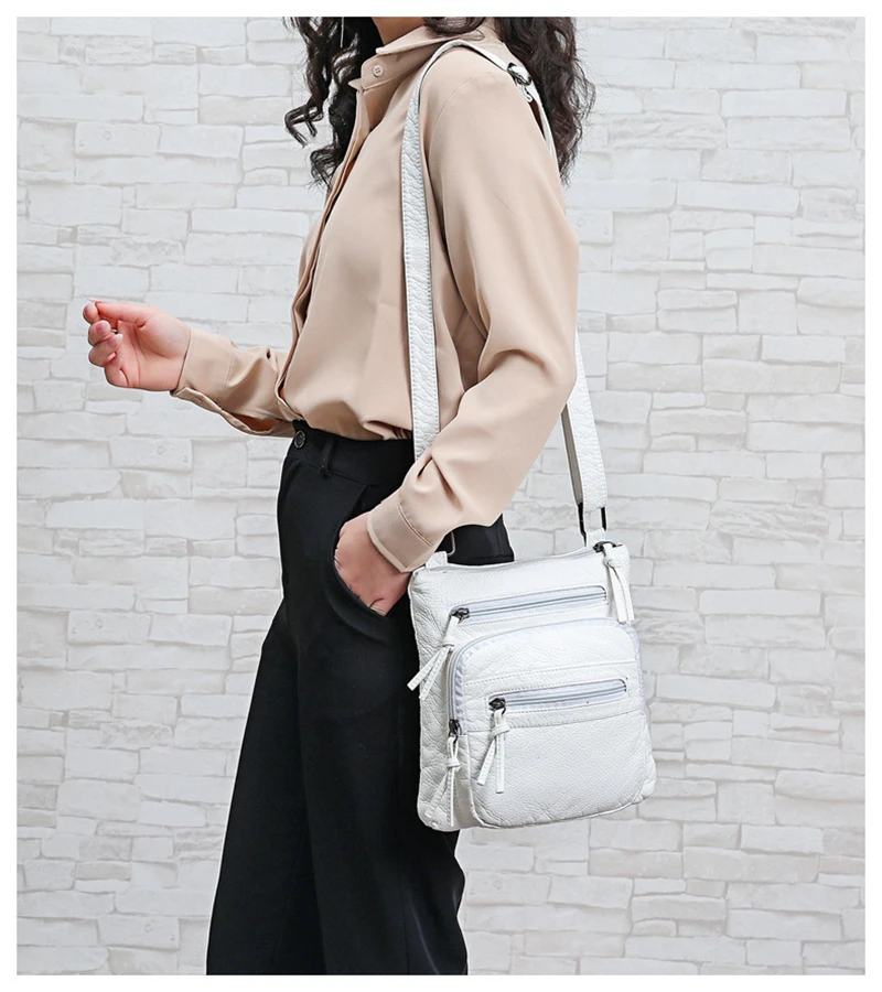 New Street Trend Soft Leather crossbody bag Fashion Women's Mobile Bag casual shopping versatile small square bag