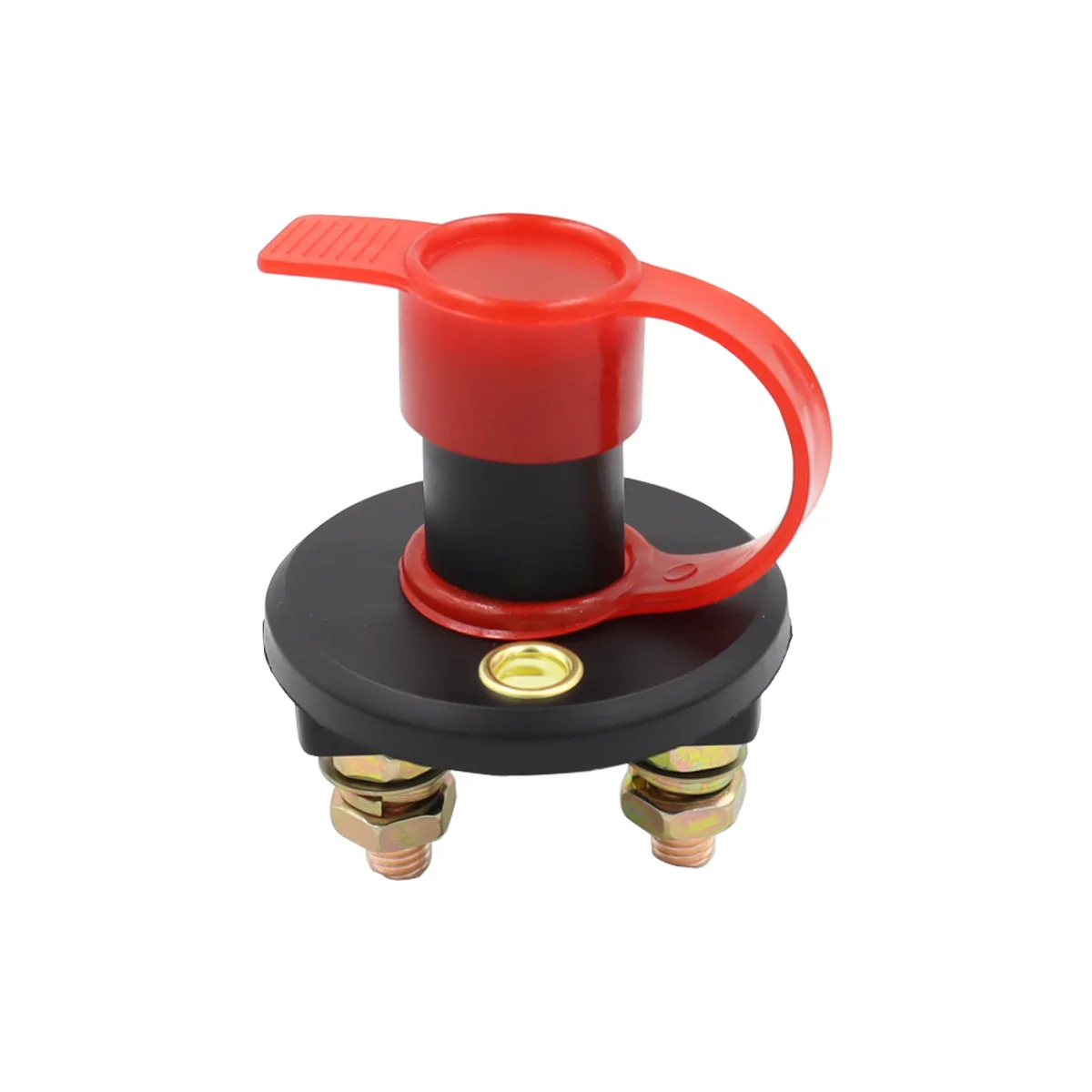 

12-24V Car Main Power Switch Double Copper Cylinder Two-Hole Power-off Switch Knob Type with Key Battery Switch
