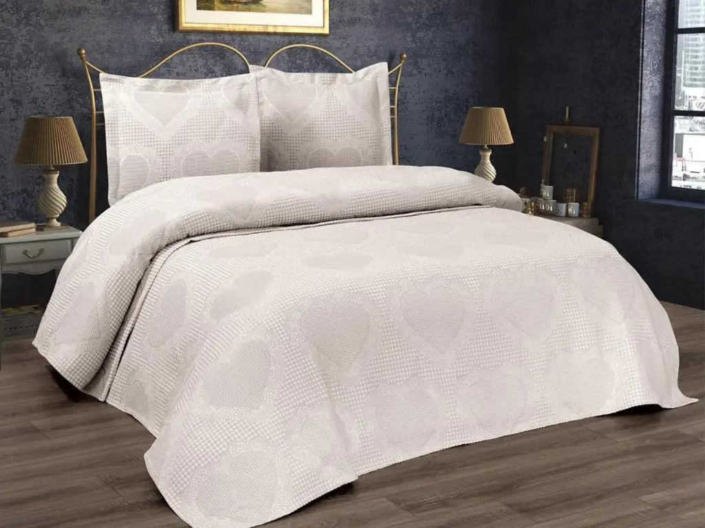 

eyizdiyar Love Double Bed Cover Cream