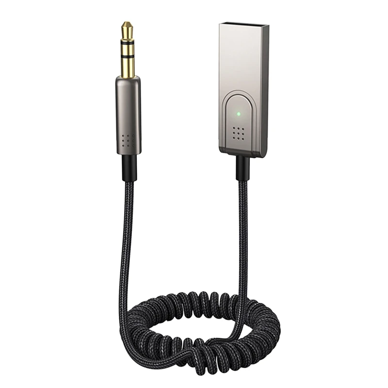

Беспроводной автомобильный Bluetooth-приемник с USB на разъем 3,5 мм, Музыкальный Микрофон, адаптер громкой связи для автомобильных динамиков