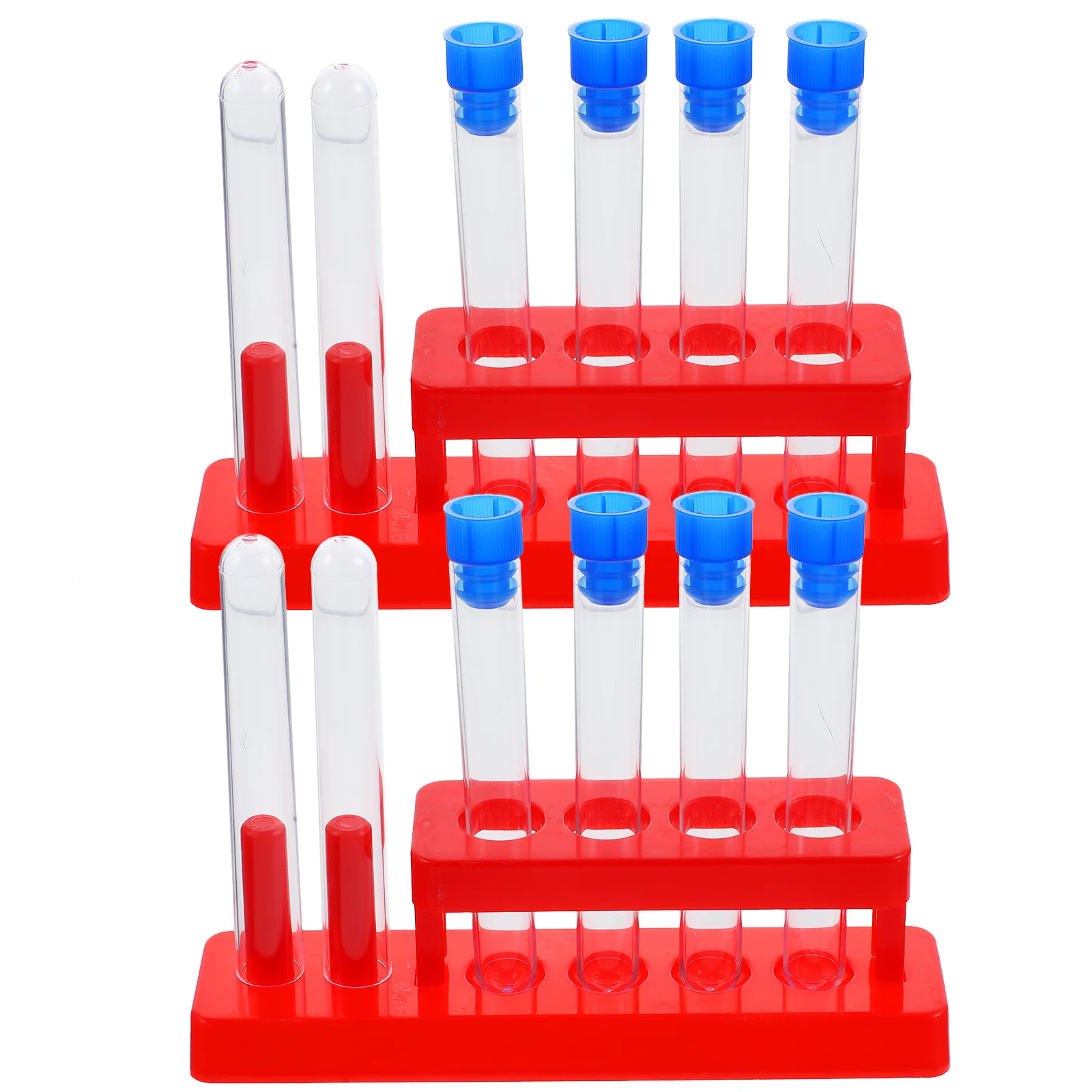 

Laboratory Experiment Rack Clear Container Lid Test Tube Kit Tubes Experiment Storage Rack Pipe Kids Plastic Child Glass