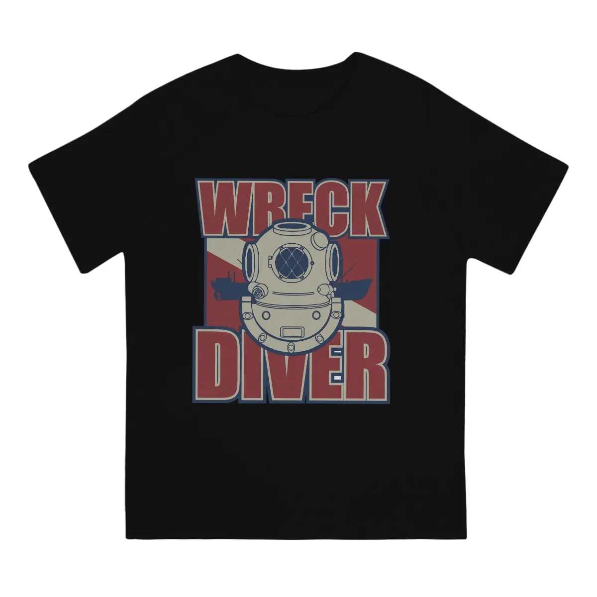 

Men's Wreck Diver T Shirts Dive Scuba Diving 100% Cotton Tops Vintage Short Sleeve O Neck Tees Printed T-Shirts