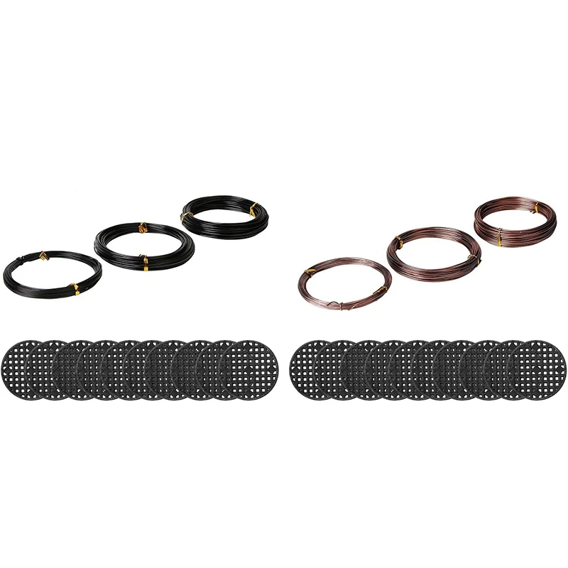 

Новый семейный набор с сетчатым ковриком с отверстием для цветочного горшка, медная проволока бонсай для тренировок бонсай, набор для дерев...