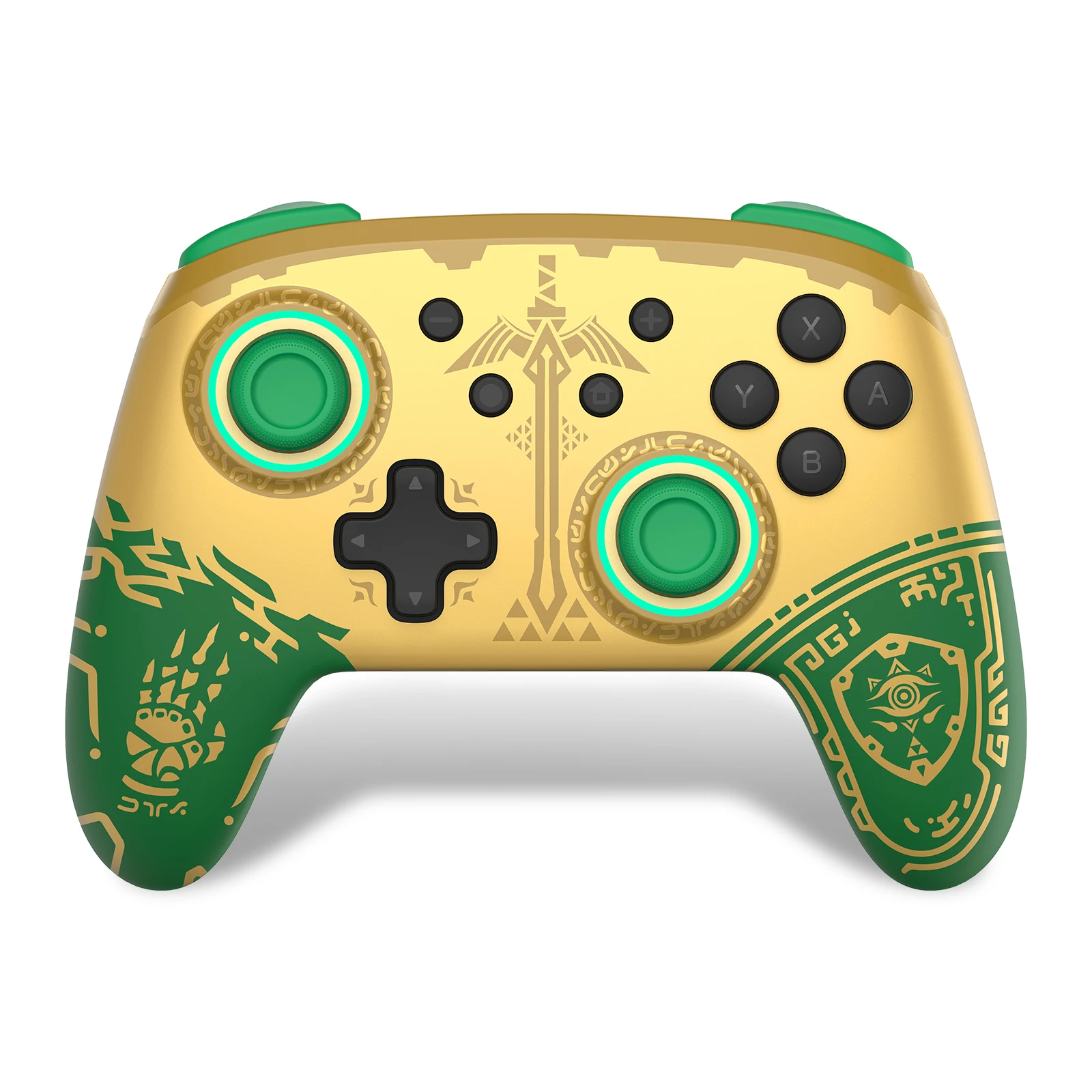 CONTROLE IINE GOLDEN WIRELESS PRO CONTROLLER ZELDA TEARS OF KINGDOM LINK 1