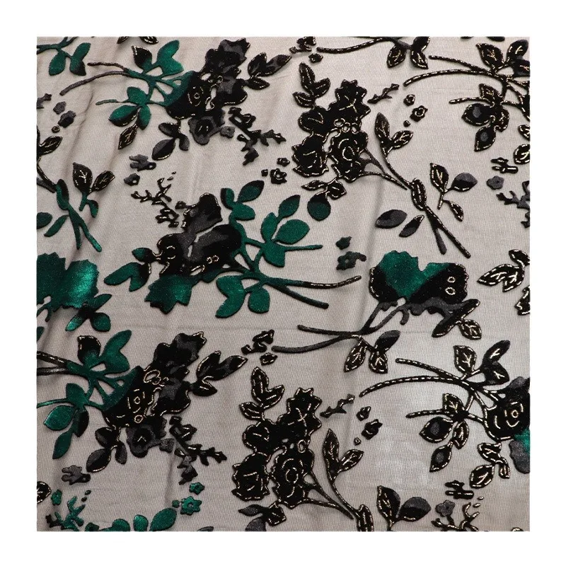 Тканая бархатная парча с липким принтом жаккардовая ткань ночная рубашка платье