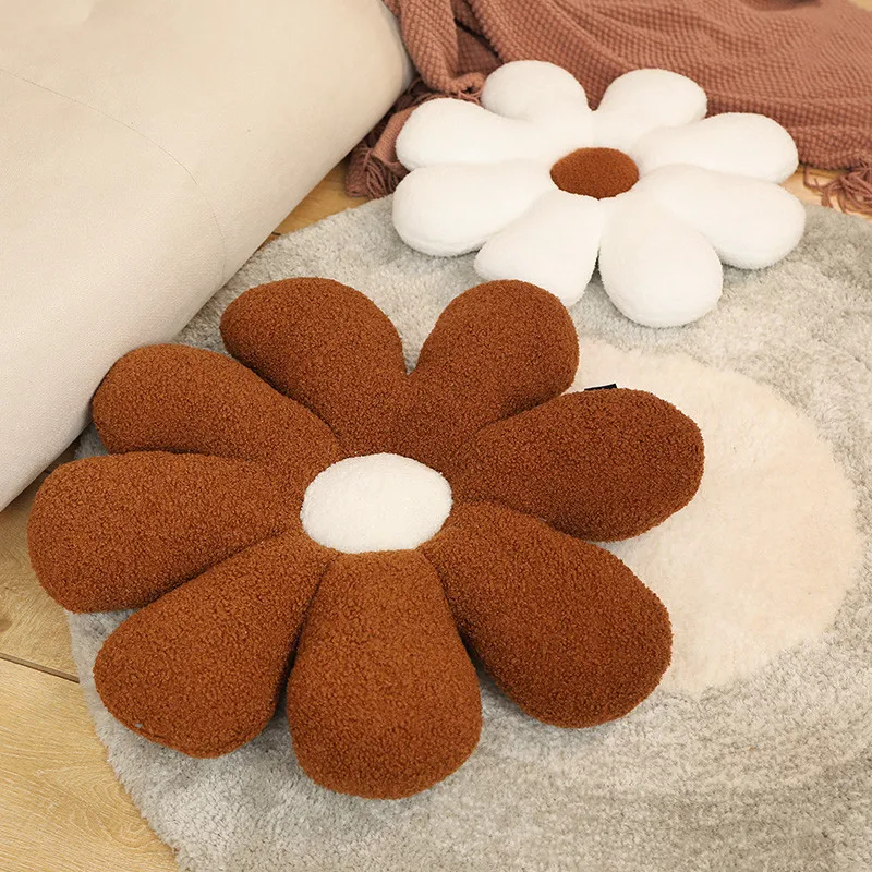 

Stuffed Plant Petal Shaped Pillow Plush Toy Flower Pillow Sofa Seat Cushion 8 Colors Toys for Girls Kids Home Decor Gift