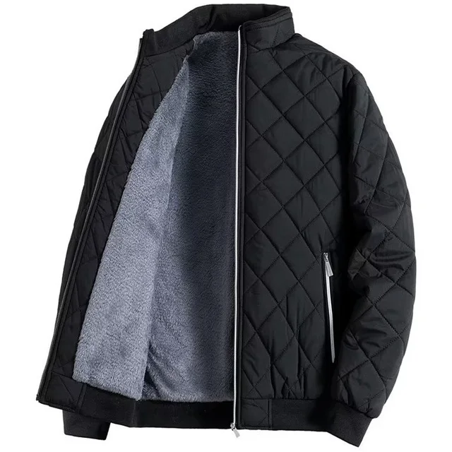Men's Parka Jacket Stand Collar Mens Parka Winter New Down Jacket Plus Velvet Warm Jackets Men Business Leisure Coat Youth Coats