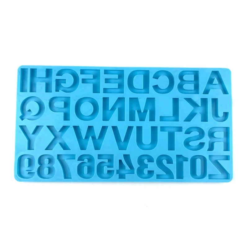 

Alphabet Keychain Casting Mold English Letters Numbers Pendants Silicone Molds Dropship