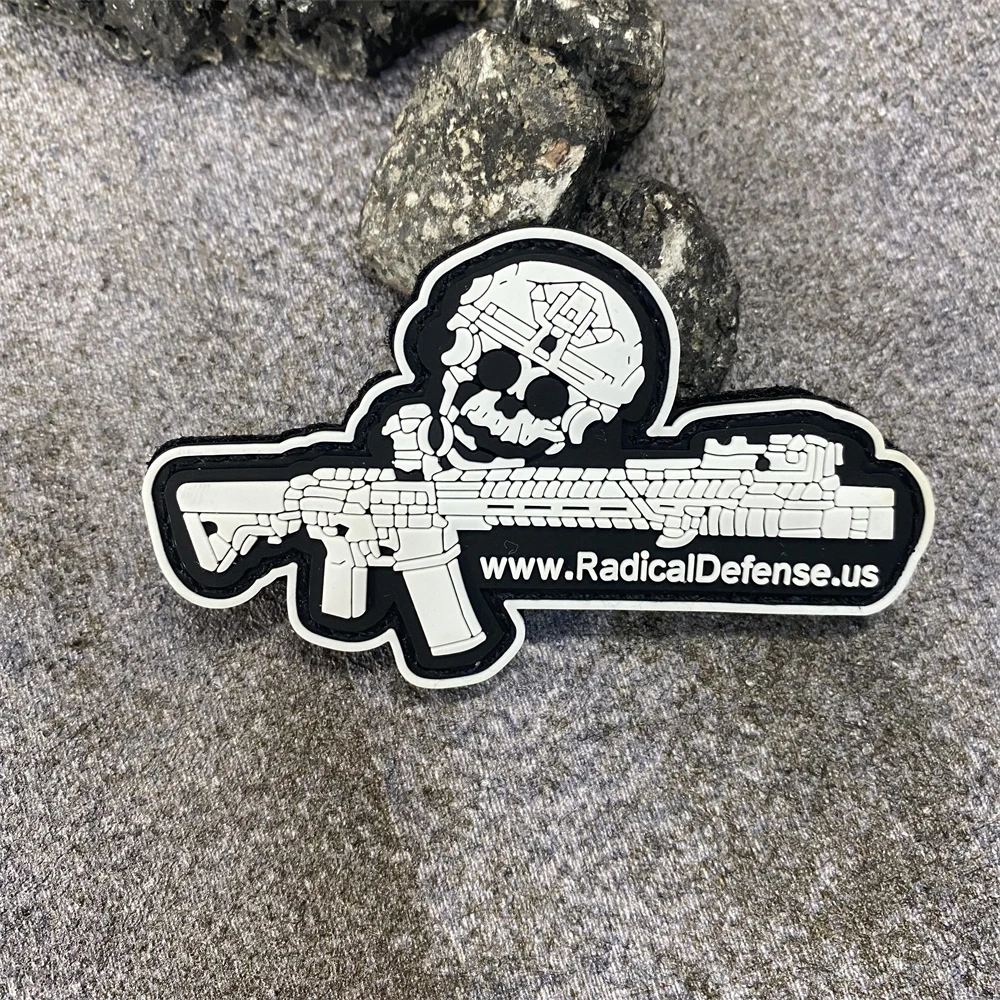WWW.RadicalDefense.us Тактический значок морали нашивка из ПВХ военная повязка с черепом