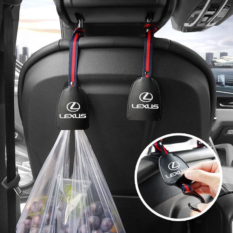 

Leather Car Seat Back Hook Seat Headrest Storage Hanger Organizer Holder For Lexus IS250 RX350 ES350 Ct200h NX300h GS300 GX470 L