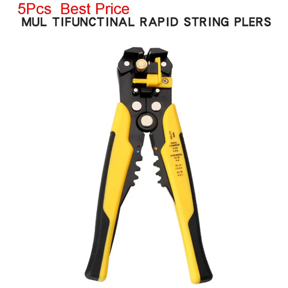 

5Pcs/lot Wire Stripper Tool Multi-function Tool Pliers Automatic Wire Stripper Wire And Cable Household Electrician Maintenance