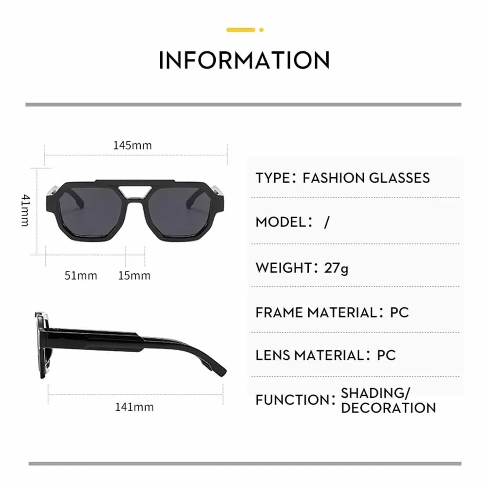 JNPCXI модные Двойные мосты женские многоугольные Квадратные Солнцезащитные очки