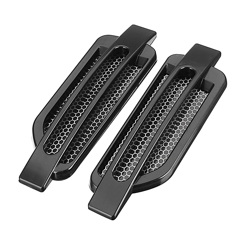 

Car Side Air Flow Vent Duct Cover Decoration Admission Hole Sticker Black Brand New Car Replacement Parts