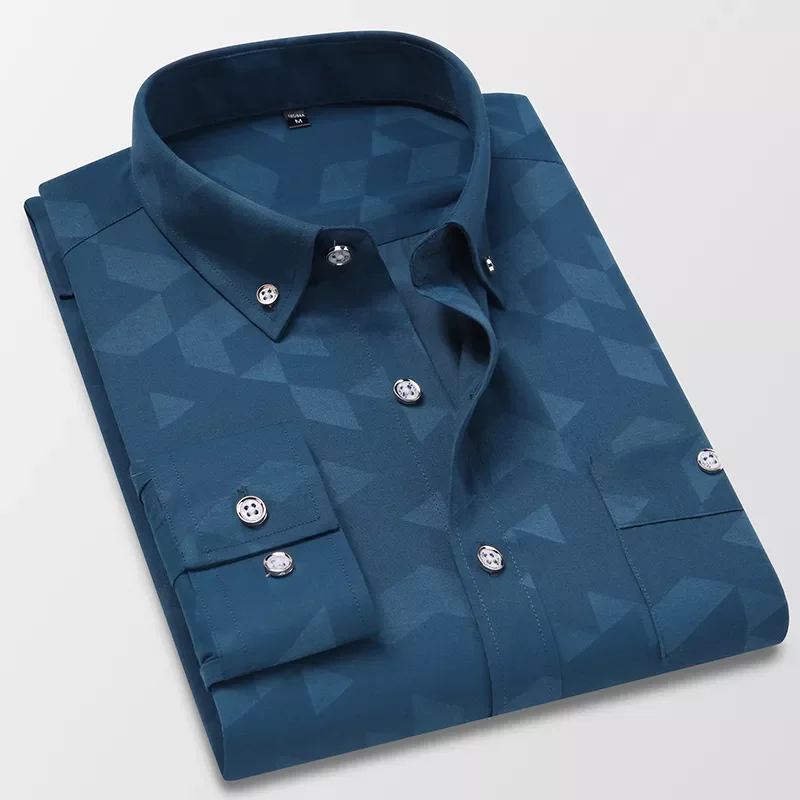 new New Autumn Men's Check Print Long Sleeve Shirt Business Casual Fashion Classic Style Brand Shirt Male Clothes t-shirts