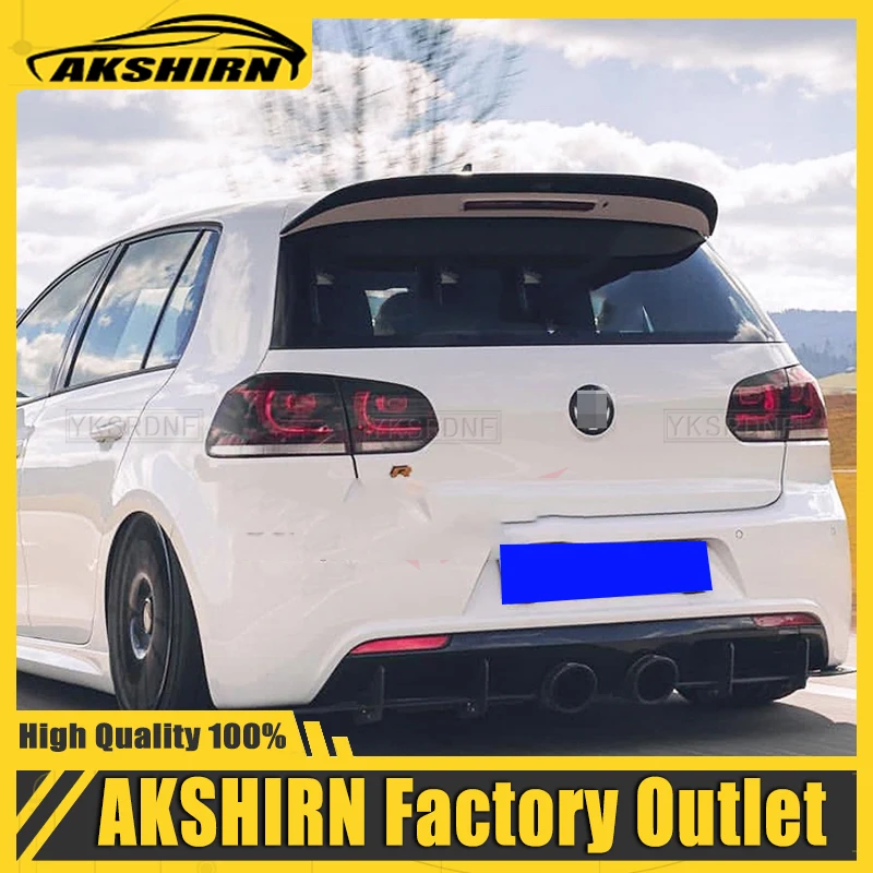 

Высококачественный спойлер на крышу для VW Golf 6 MK6 VI GTI & R20 2010-2013, стандартный стиль O, спойлер для заднего багажника
