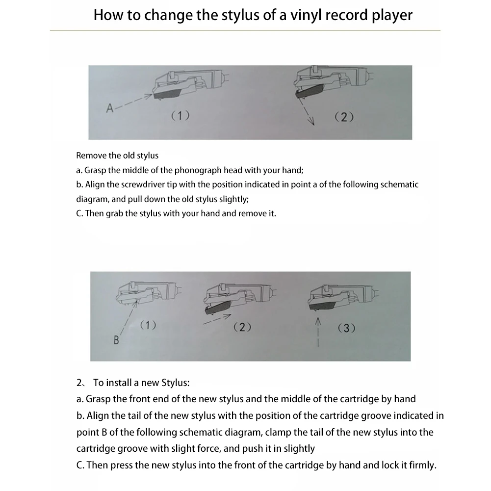 3 шт. сменные иглы для проигрывателя со стилусом