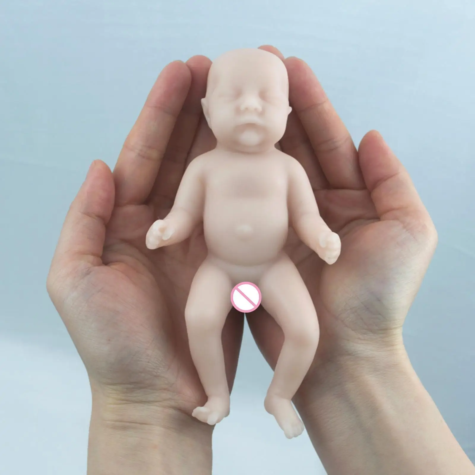 

6 Inches Mini Reborn Doll Micro Preemie Soft 100% Silicon Baby Doll Blank Nopainted Anti-Stress Doll