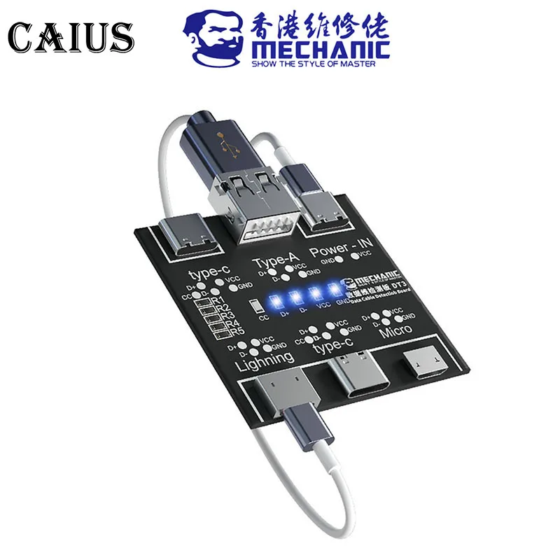 ПАНЕЛЬ ОБНАРУЖЕНИЯ кабеля данных MECHANIC DT3 тестер USB-кабеля для IOS Android Type-C ремонта