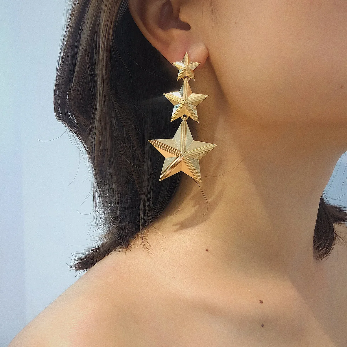 

Fashion Korean Simple Earring Long Drop Earring Star Geometric Stud Earrings For Women Party Gift 2022