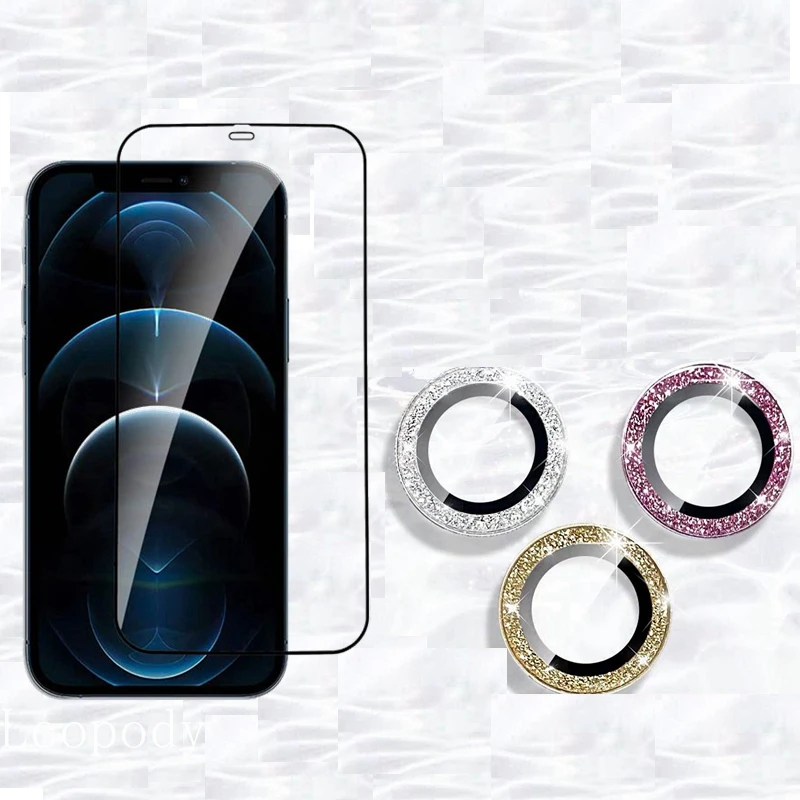 

2 в 1 Защитное стекло для экрана iPhone 11 12 13 Pro Max Защита объектива камеры на iPhone 12Pro 13Pro 14 Pro Max пленка для камеры