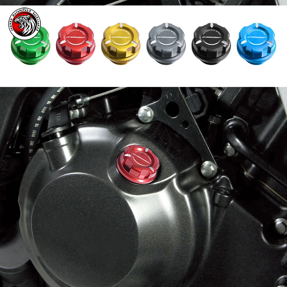 

Motorcycle Engine Oil Cap Bolt Screw Filler Cover Case for Honda CB125F All Year