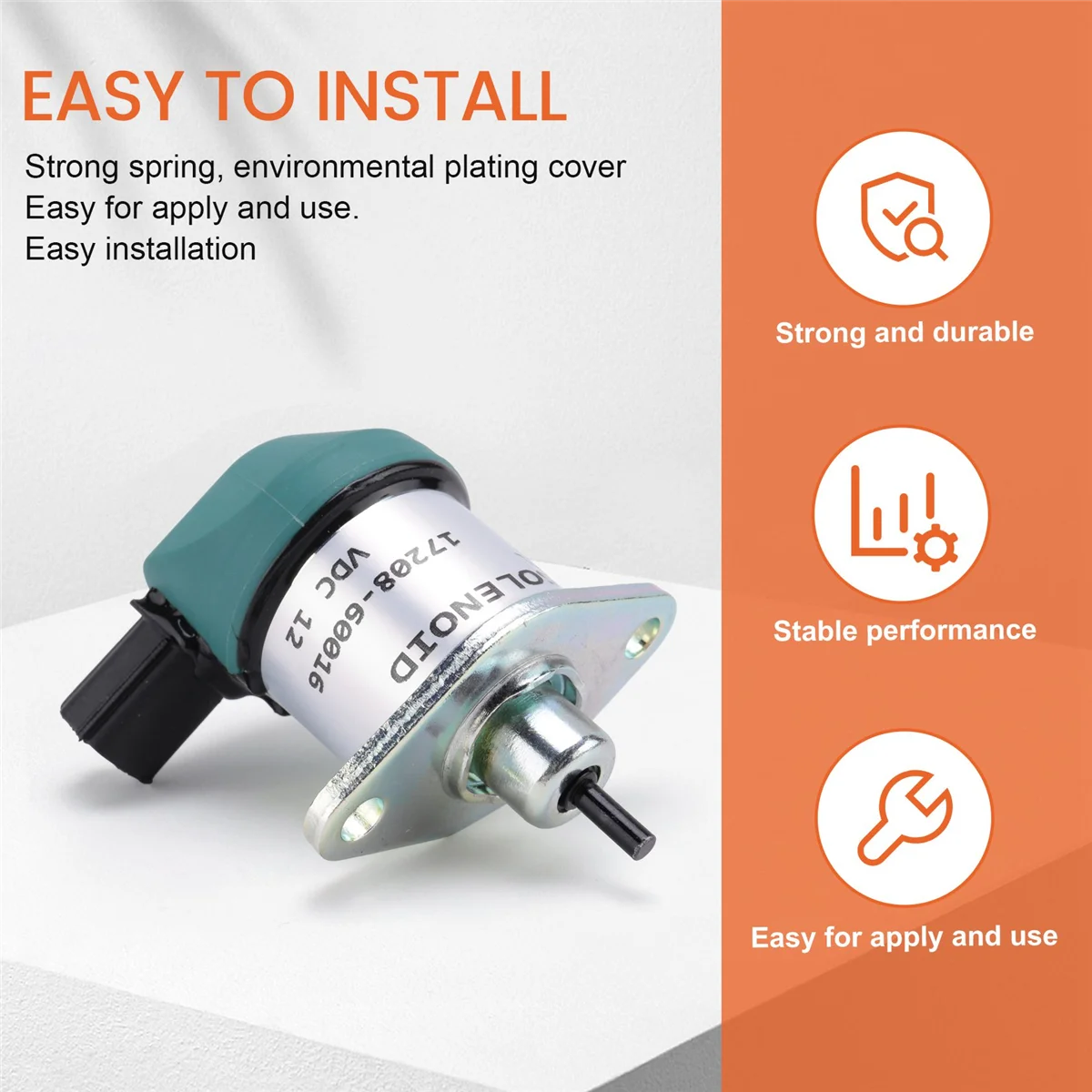 Для Kubota D1005 D1105 D905 Соленоид отключения 17208-60015 17208-60016 17208-60017 17208-60010 12 В Стопорный