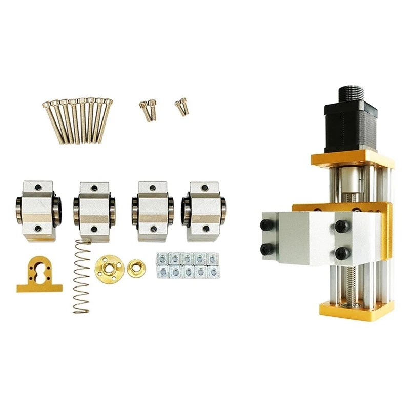 JHD-1 Set CNC 3018 Pro X-Axis Upgrade Kit & 1 Set Nema17/23 42BYG/57 Stepper Apply 45Mm Spindle T8 Copper Anti-Backlash Nut